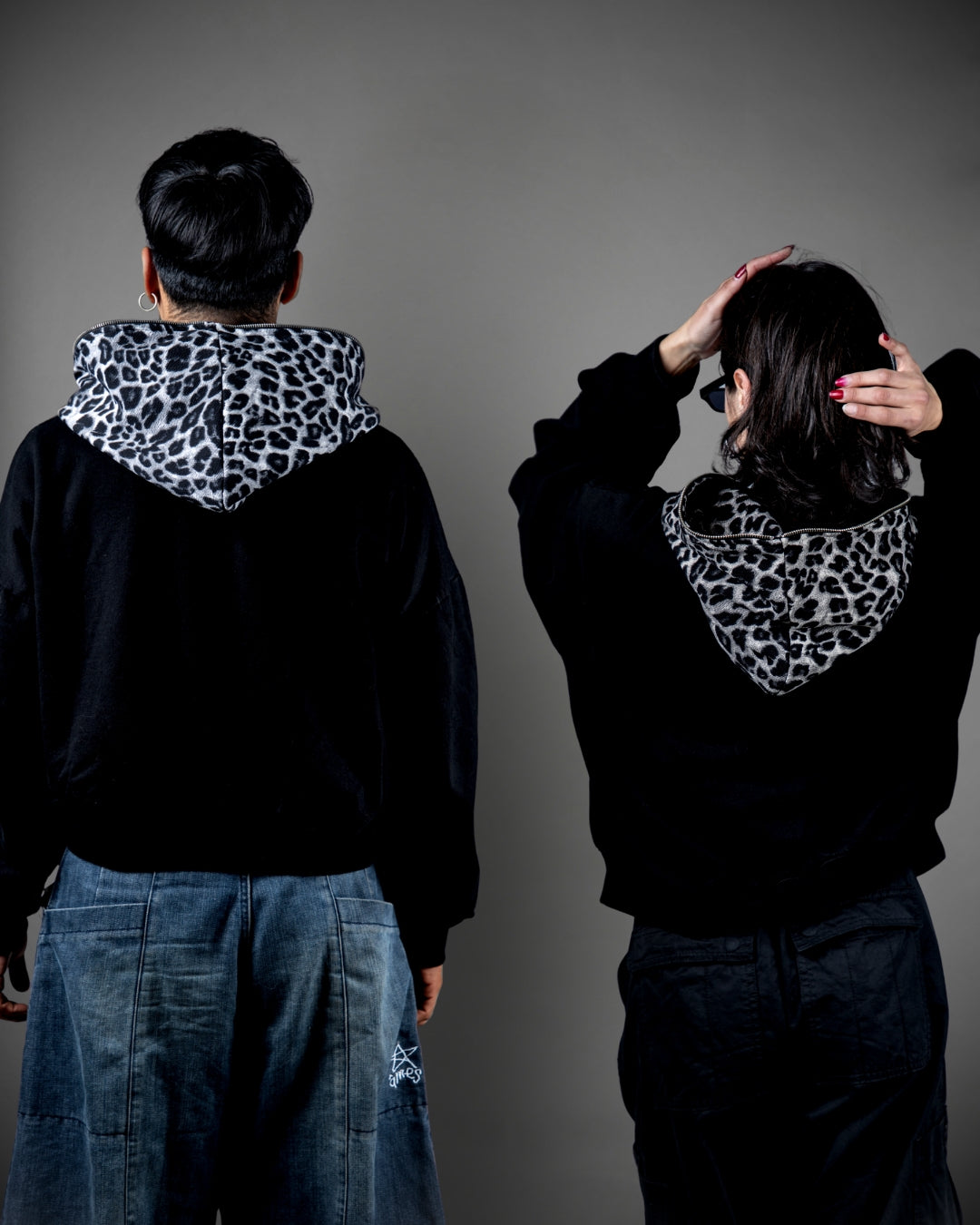 Full Zip Hoodie Leopardo